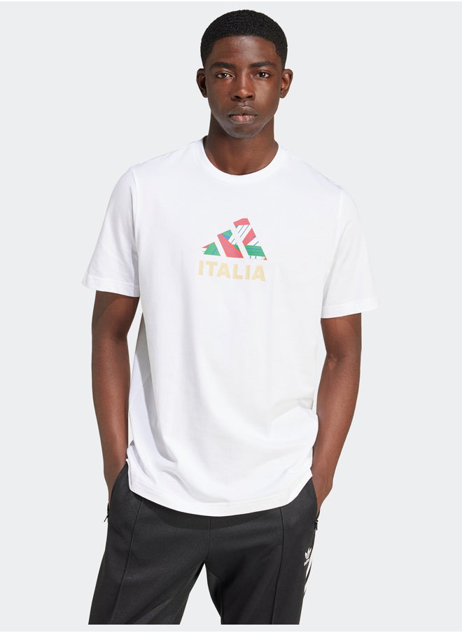 Adidas Italy Football Fan Graphic T-Shirt  - Image 1
