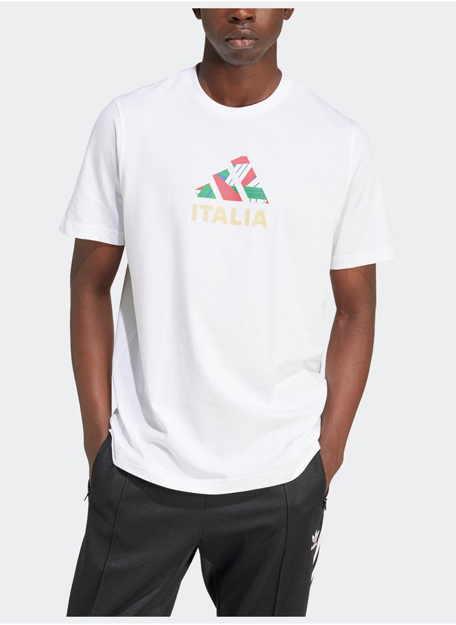 Adidas Italy Football Fan Graphic T-Shirt  - Image 2