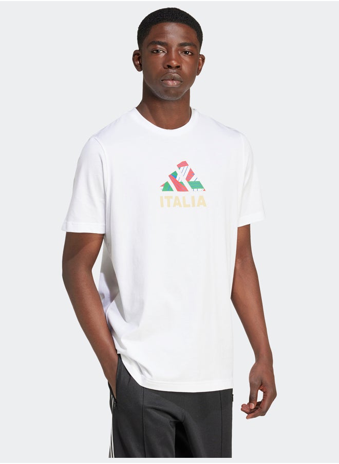 Adidas Italy Football Fan Graphic T-Shirt  - Image 4