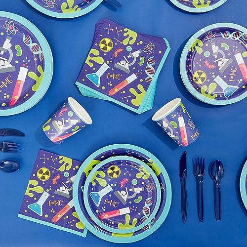 BLUE PANDA Purple Science Party Napkins - Absorbent Science Napkins - Coordinates with Chemistry & Lab Class Plates - Purple, 6.5 x 6.5 in Folded, Pack of 100 - Image 2