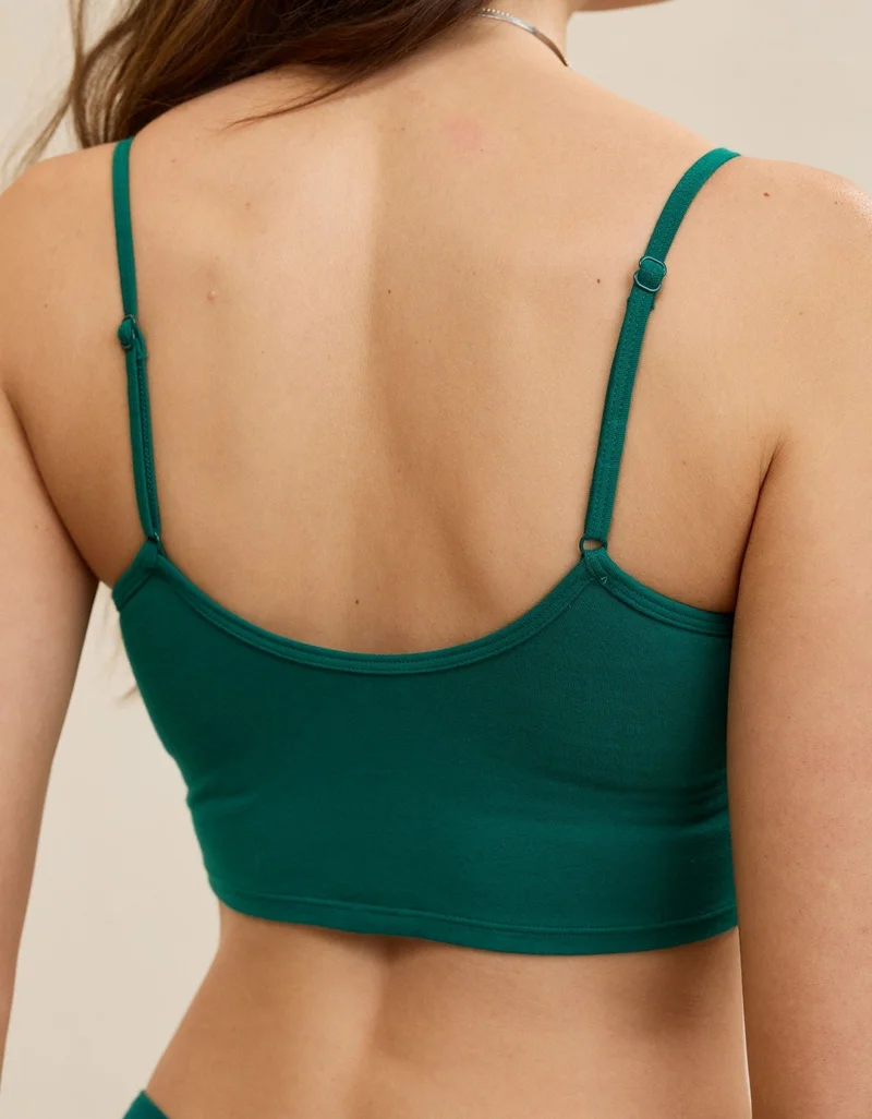 Aerie Superchill Cotton Ruched Bra Top