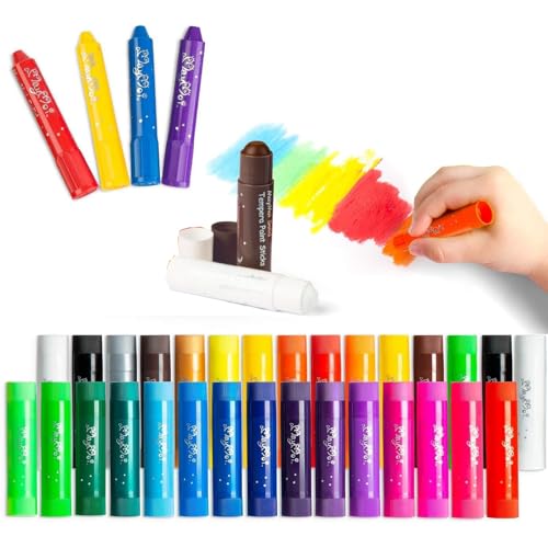 MayMoi Tempera Paint Sticks 30 Bright Colors Quick Drying Easy to Color and Washable Crayons for Teens and Students - Image 1