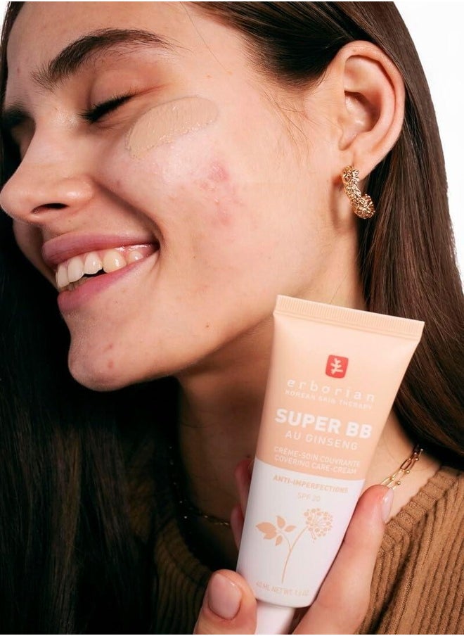 erborian - Erborian Super BB Cream with Ginseng - High Coverage Tinted Face Care, SPF 20, Anti-Imperfections & Complexion Perfector (Clair, 15ml) - Image 1