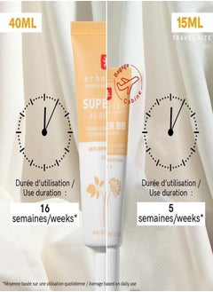 erborian Erborian Super BB Cream with Ginseng - High Coverage Tinted Face Care, SPF 20, Anti-Imperfections & Complexion Perfector (Clair, 15ml)  - Image 5