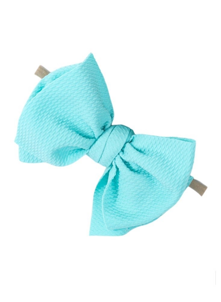 Bambimici Lara Assorted Ribbon Bow Headband For Babies White, Green, Tiffany - Image 3