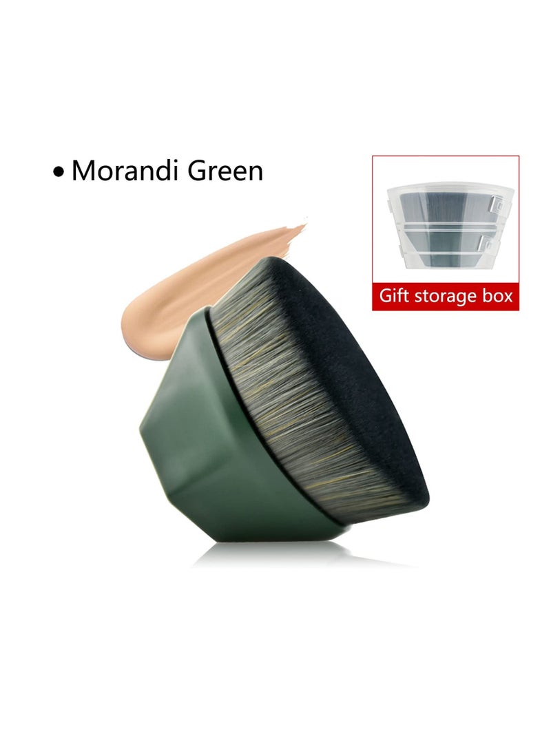 Arabest Flat Top Diamond Shape Full Coverage Base Brush with Cover (Dark Green) - Image 5