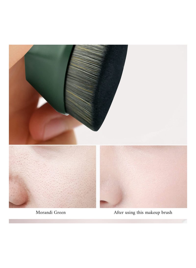Arabest Flat Top Diamond Shape Full Coverage Base Brush with Cover (Dark Green) - Image 4