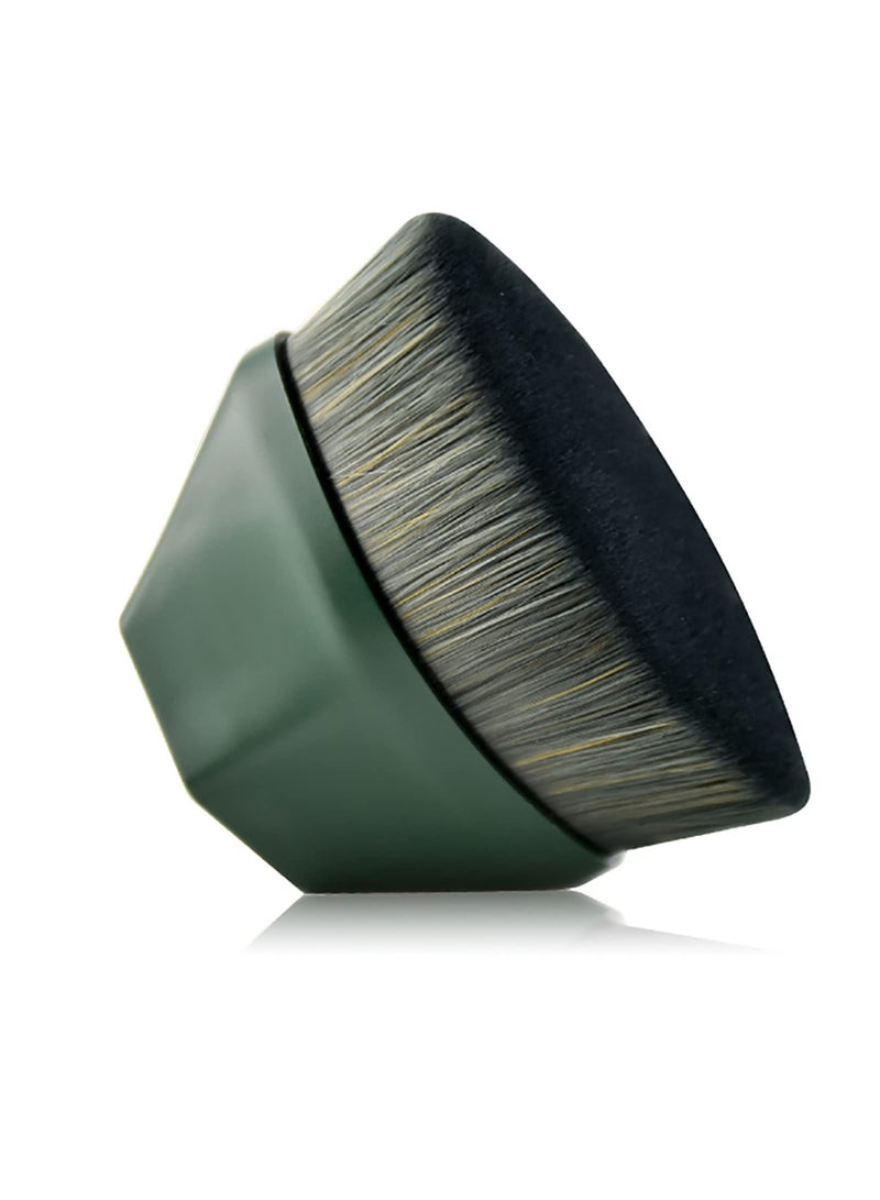 Arabest Flat Top Diamond Shape Full Coverage Base Brush with Cover (Dark Green) - Image 1