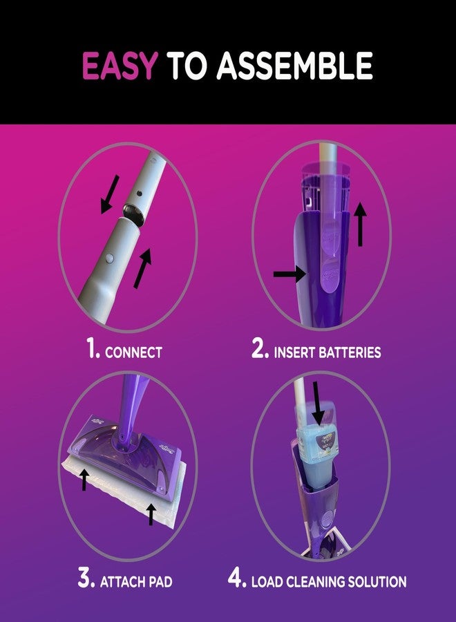 مجموعة أدوات التنظيف Swiffer® WetJet® للمبتدئين، بنفسجي/فضي - Image 4