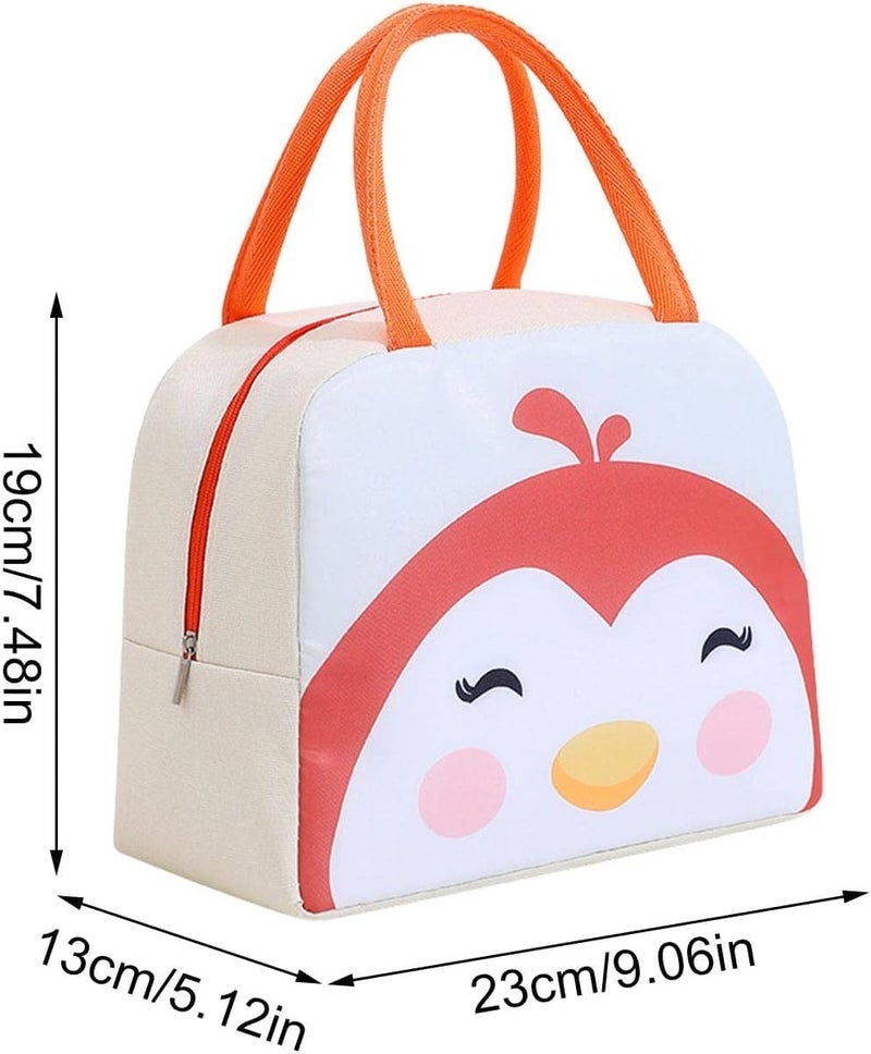 Flywind Kids Lunch Bag for Girls Boys Students | Small Foldable Waterproof Lunch Box for Travel Picnic School | Reusable Cartoon Insulated Lunchbag (White Egg) - Image 1