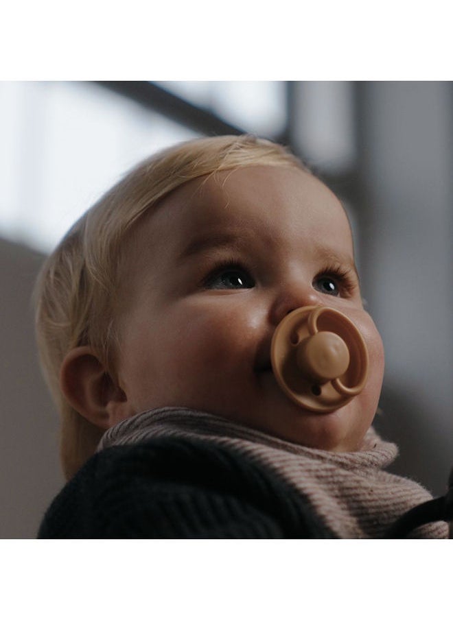 Mininor Pack Of 1 Baby Round Silicone Pacifier, 0 Months +, Golden Sand  - Image 5