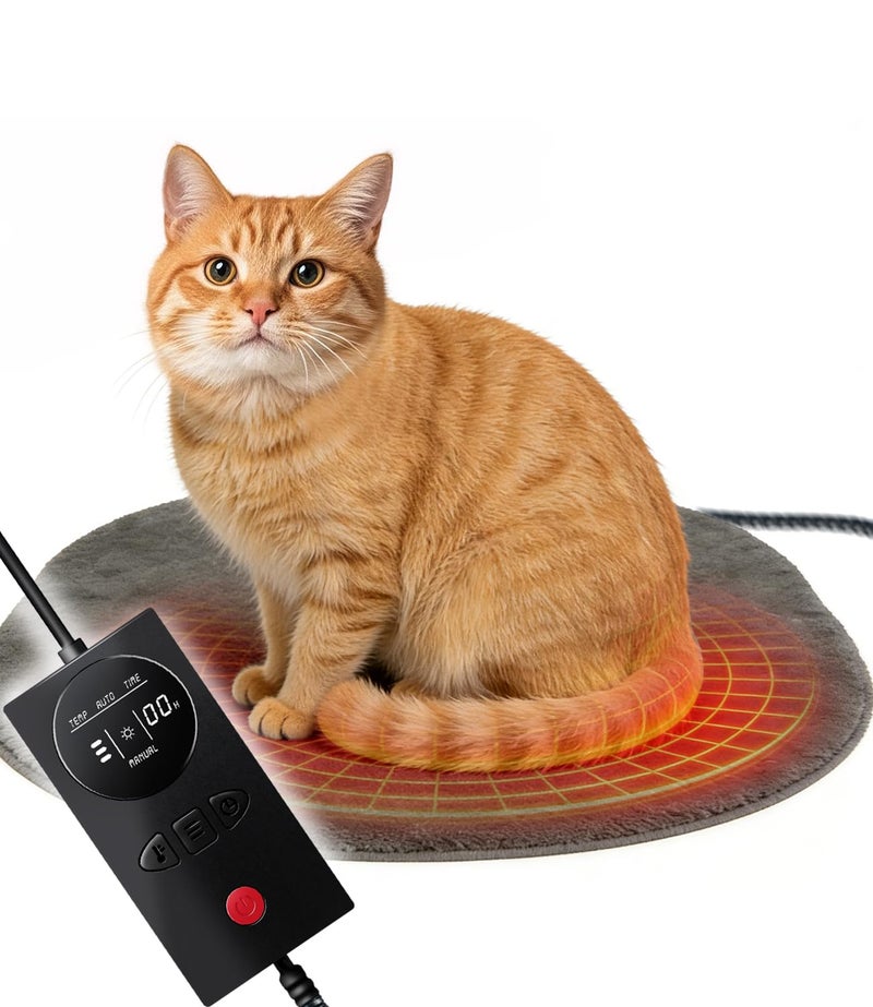 COMOIL Pressure Activated Pet Heating Pad 18 x 15,Gravity Sensing,Automatic or Manual Mode,Heated Dog Bed with Timer,Adjustable Temperature - Image 1