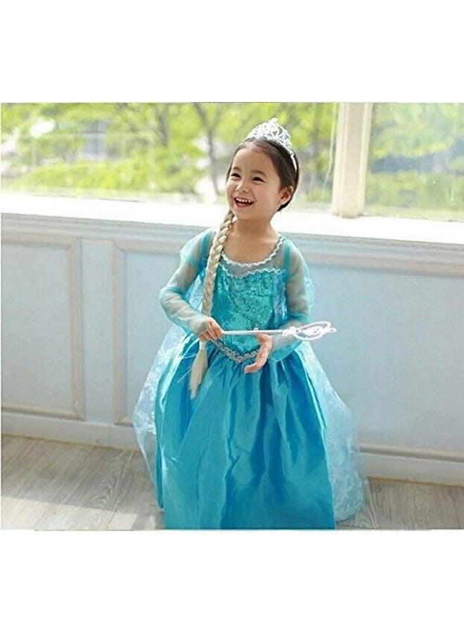 Fancydresswale FancyDressWale ELSHIA Gown with Fronzie Accessories (4 years - 5 years)(Blue)(Plastic) - Image 2