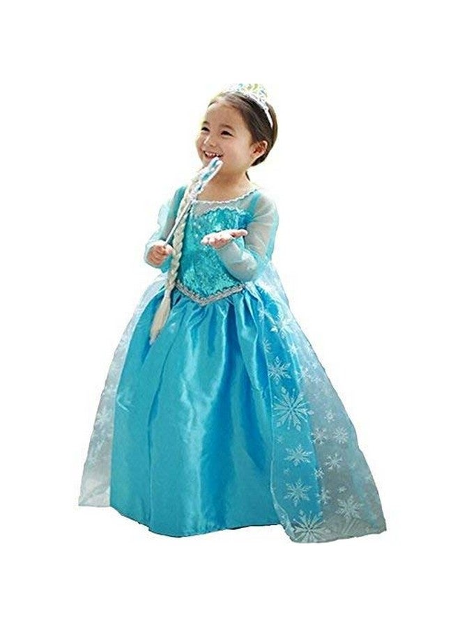 Fancydresswale FancyDressWale ELSHIA Gown with Fronzie Accessories (4 years - 5 years)(Blue)(Plastic) - Image 1