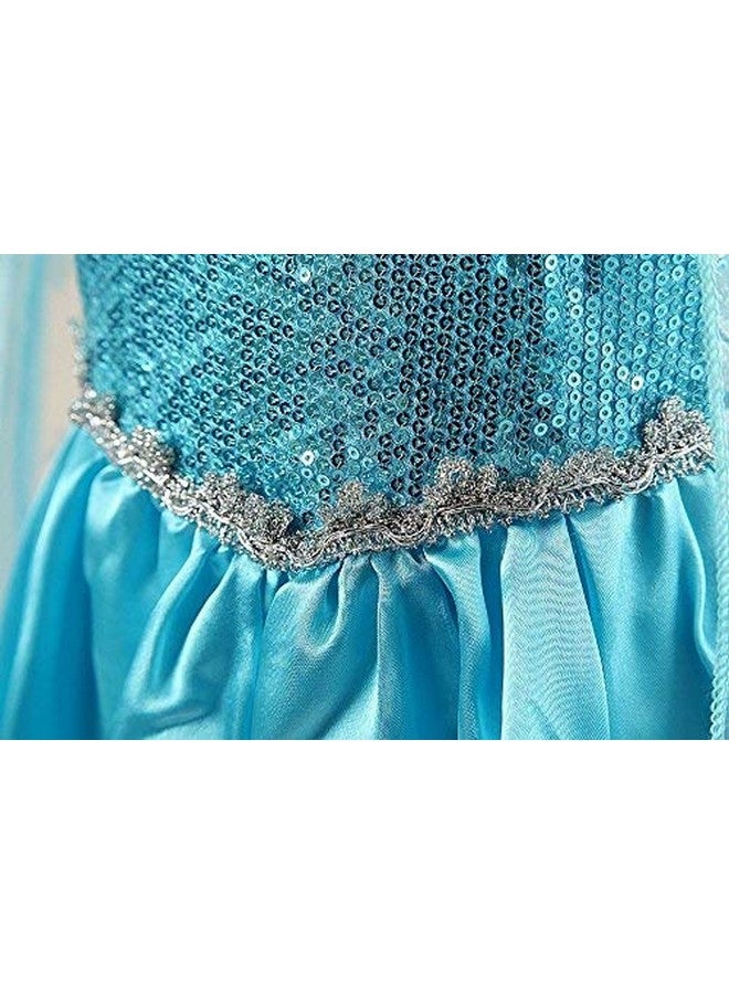 Fancydresswale FancyDressWale ELSHIA Gown with Fronzie Accessories (4 years - 5 years)(Blue)(Plastic) - Image 4