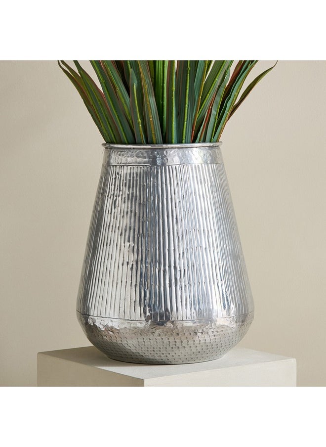 Home Box Nydril Aluminium Linework Hammered Vase 30 x 34 cm  - Image 1