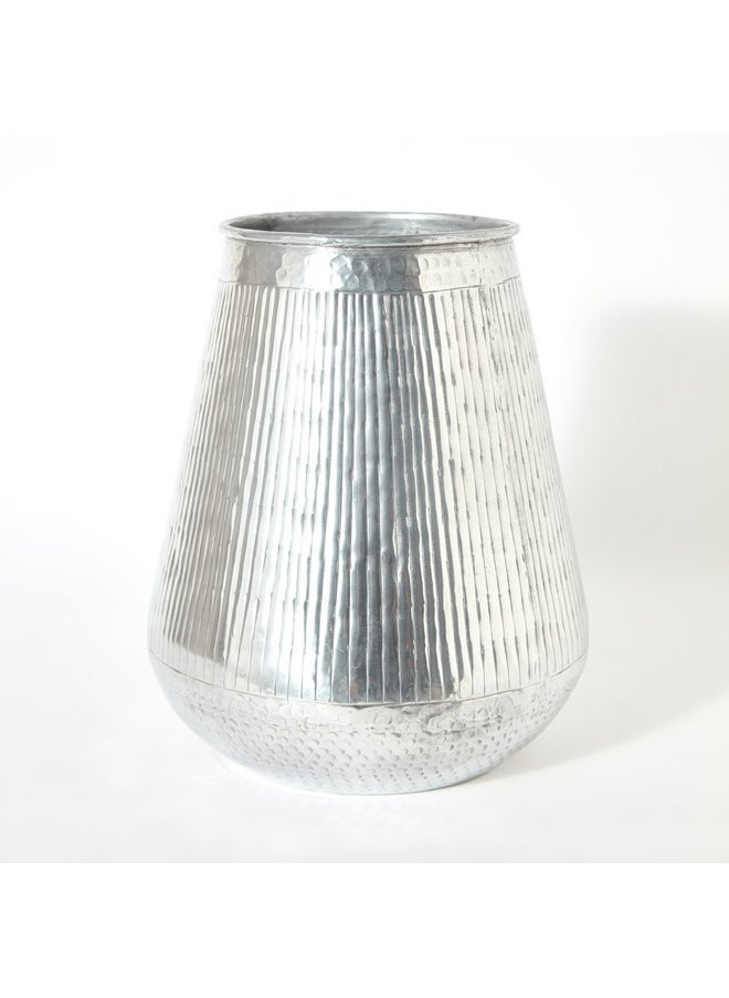 Home Box Nydril Aluminium Linework Hammered Vase 30 x 34 cm  - Image 5
