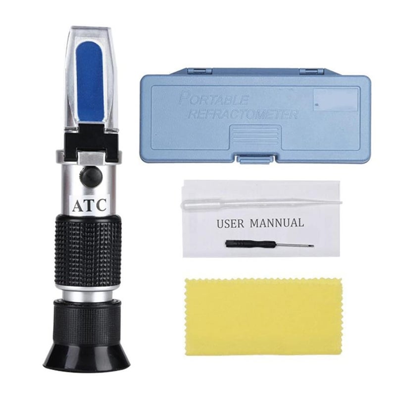 Refractometer, 0-80% Refractometer Antifreeze Coolant Electrolyte Handheld Refractometer Brewing Battery Acid Seawater Aquarium Detector - Image 2