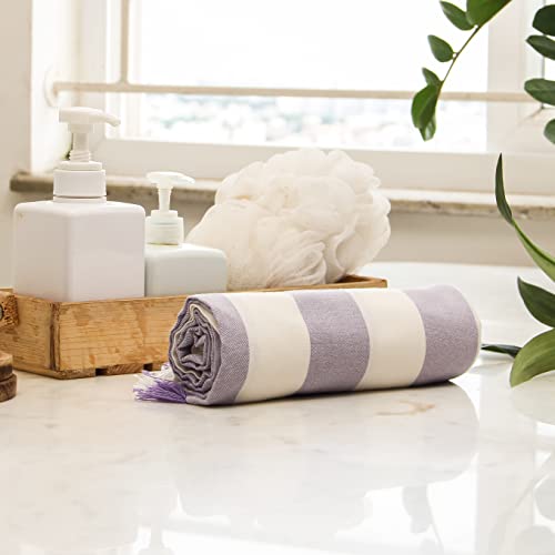 Velve Quick Dry Bath Towel For Travel|Light Weight&Compact|100% Bamboo|Dyed With Certified Non-Toxic Color|Ultra Soft,Absorbent,Skin Friendly Towel For Bath,Travel,Yoga,Gym|Lavender,250 TC - Image 1