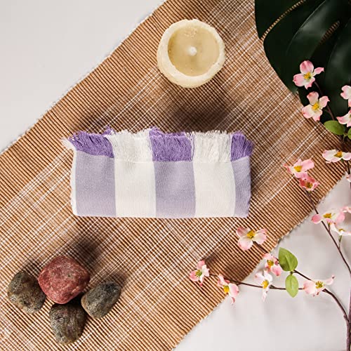 Velve Quick Dry Bath Towel For Travel|Light Weight&Compact|100% Bamboo|Dyed With Certified Non-Toxic Color|Ultra Soft,Absorbent,Skin Friendly Towel For Bath,Travel,Yoga,Gym|Lavender,250 TC - Image 5