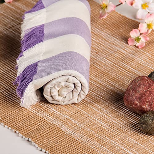 Velve Quick Dry Bath Towel For Travel|Light Weight&Compact|100% Bamboo|Dyed With Certified Non-Toxic Color|Ultra Soft,Absorbent,Skin Friendly Towel For Bath,Travel,Yoga,Gym|Lavender,250 TC - Image 3
