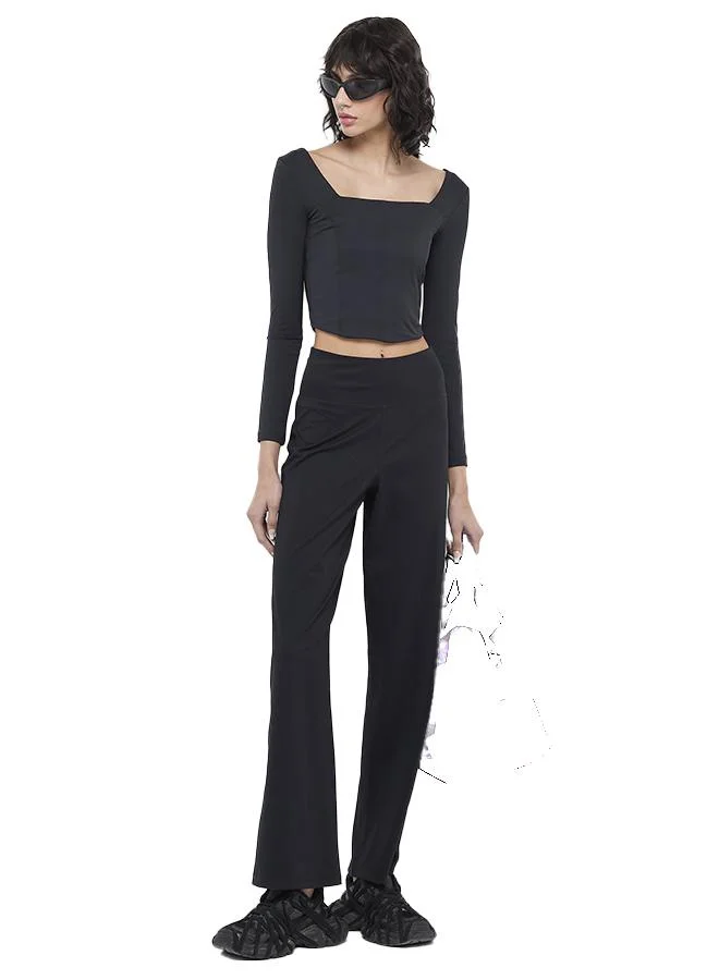 F5 SQUARENECK CORSET LONGSLEEVE TOP