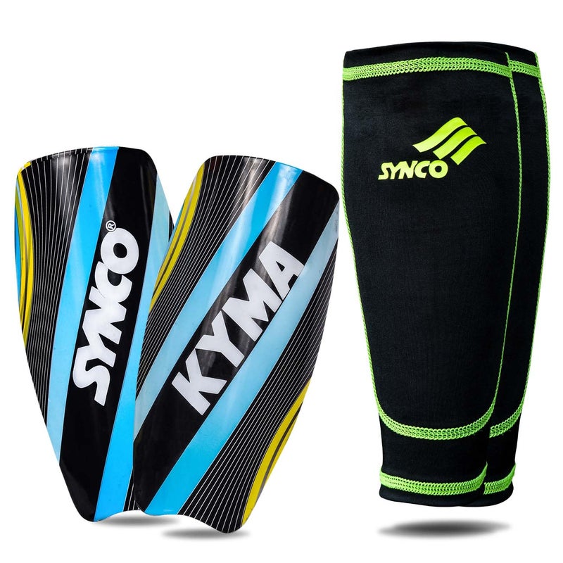 synco Kyma Shin Guard with Sleeve | Premium and Durable | Medium Size | Comfortable Lycra Fabric Compression - Image 1