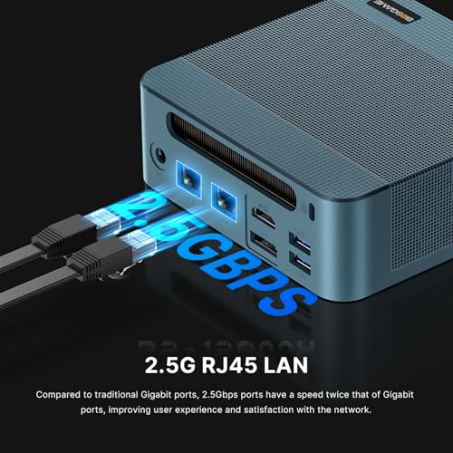 BOSGAME Mini PC Intel Core i9 12900H(14C/20T, up 5.0 GHz), 32GB DDR5 RAM 1TB PCIe SSD, Mini Desktop Computer Dual 2.5GbE/4x USB3.2/HDMI/DP/Thunderbolt 4 - Image 5