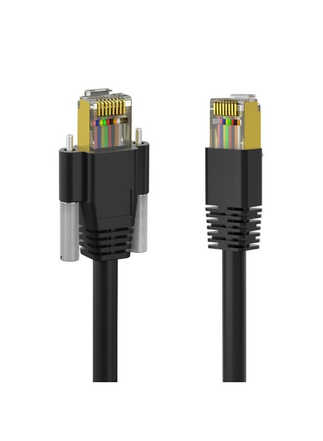 Loquat High Flexible Industrial Camera With Lock Connection Data Cable Towline Network Cable Gigabit 10 Gigabit Super Class 6 Network Ethernet-Color:nickel-plated Lower Elbow-Line Length:1.5 M - Image 2