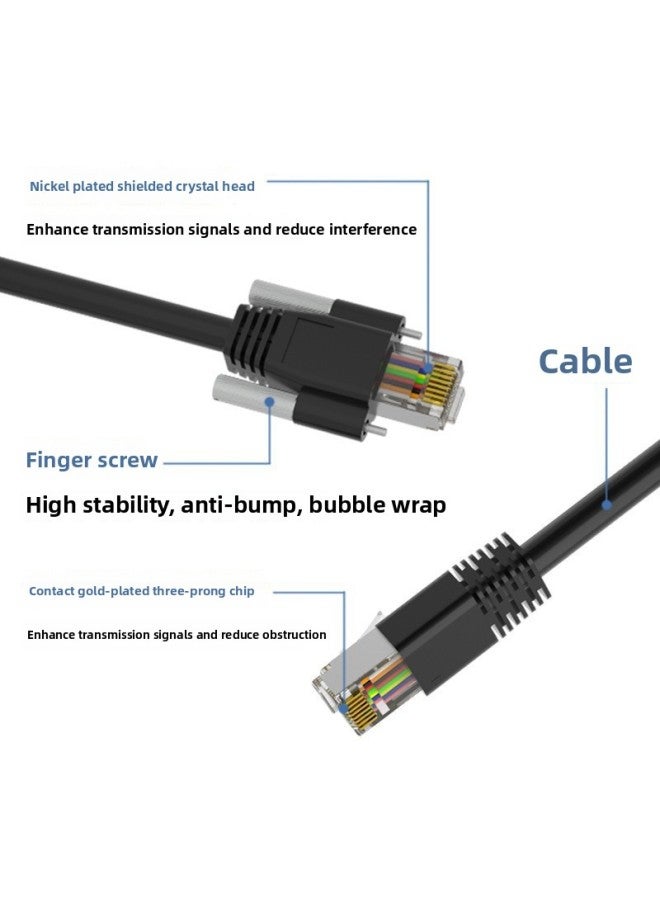 Loquat High Flexible Industrial Camera With Lock Connection Data Cable Towline Network Cable Gigabit 10 Gigabit Super Class 6 Network Ethernet-Color:nickel-plated Lower Elbow-Line Length:1.5 M - Image 5