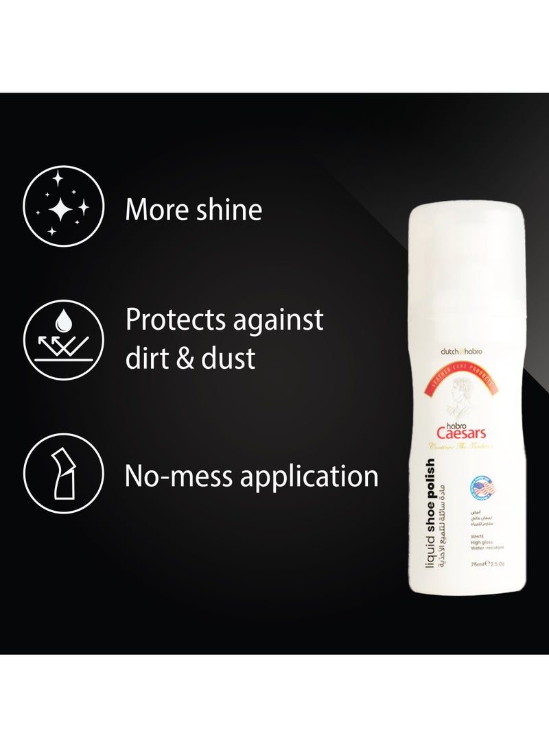 Caesars Liquid Shoe Polish White, Restore and Protect