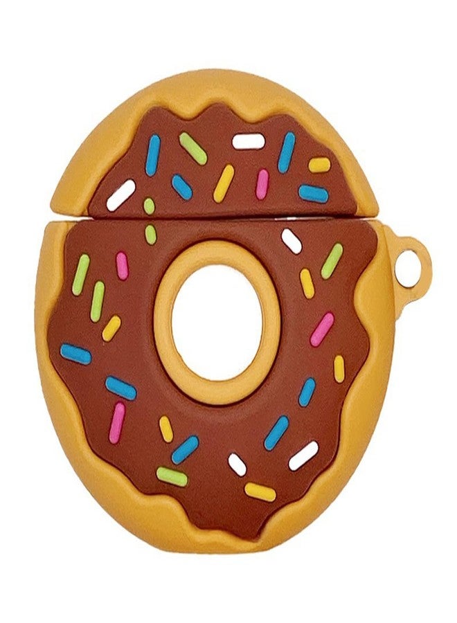 JCSMARTEC Cute Case Compatible for Airpods Pro, Creative Donuts Biscuit Cookies Dessert Silicone Cover with Hook Keychain (Donuts) - Image 1