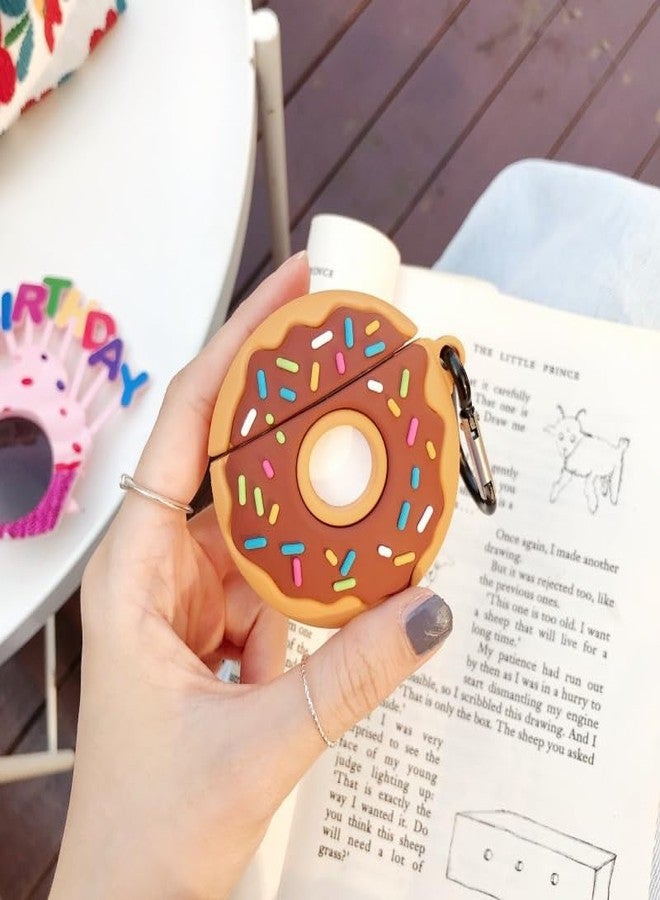 JCSMARTEC Cute Case Compatible for Airpods Pro, Creative Donuts Biscuit Cookies Dessert Silicone Cover with Hook Keychain (Donuts) - Image 3