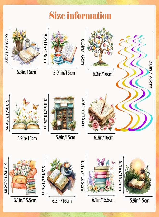 كينيانكو 30 قطعة من زينة الحفلات المعلقة ذات الطابع الكتابي، ديكور حفلات الكتب الكلاسيكية، زينة سقفية لمحبي القراءة، زينة لنادي الكتاب، لافتة كتاب، لوازم مكتبة لمحبي القراءة، مستلزمات حفلات أعياد الميلاد وحفلات استقبال المولود الجديد وحفلات القراءة - Image 2
