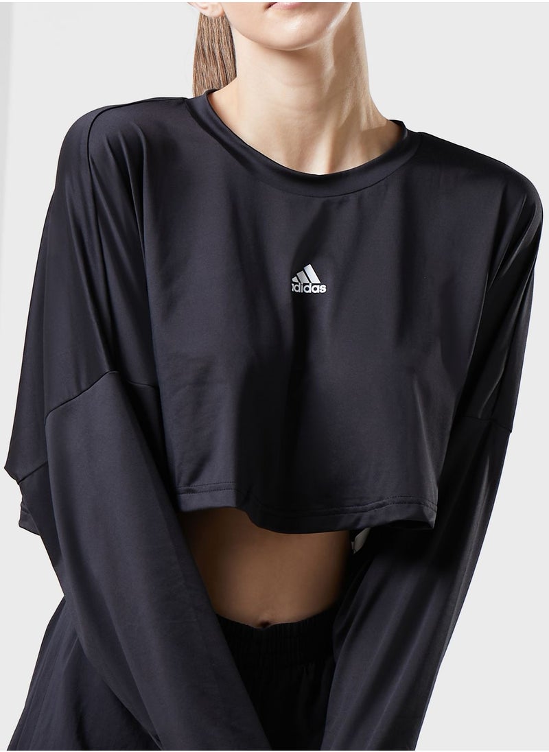 Adidas - Hyglm Coverup Logo Sweatshirt - Image 1
