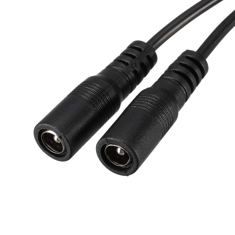 يو إكس سيل sourcing map 1 Male to 2 Female 5.5mm x 2.1mm 32cm DC Power Splitter Cable for Router, LED Lights & More Electronics Devices - Image 3