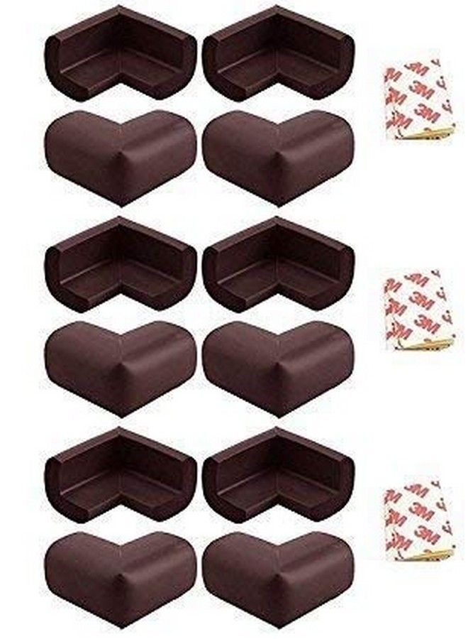 Iktu Corner Edge Protector Table Desk Corner Edge Protector Guard Cushion Baby Child Infant Kids Safety Corner Cushion Bumper Guard Protector (Brown 12Pc) - Image 2
