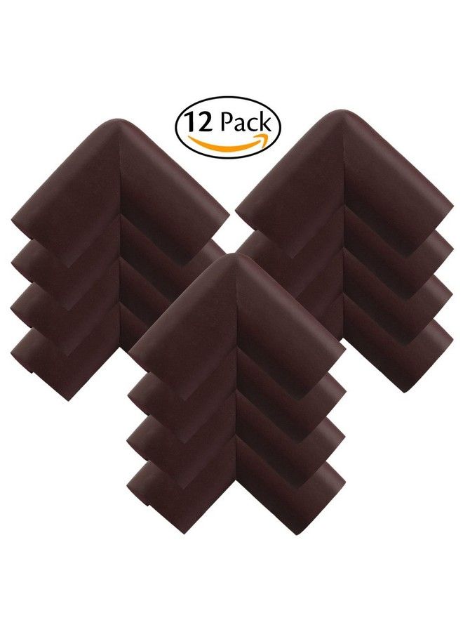 Iktu Corner Edge Protector Table Desk Corner Edge Protector Guard Cushion Baby Child Infant Kids Safety Corner Cushion Bumper Guard Protector (Brown 12Pc) - Image 3