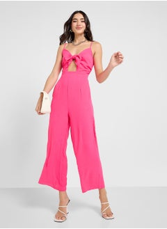 Ginger Cami Bow Tie Detail Wide Leg Jumpsuit  - Image 1