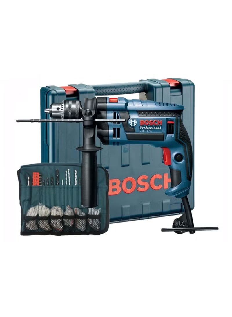 بوش مثقاب بوش GSB 16 RE الاحترافي اللاسلكي، 06012281L1 (750 واط) + مجموعة ملحقات (100 قطعة) - Image 2