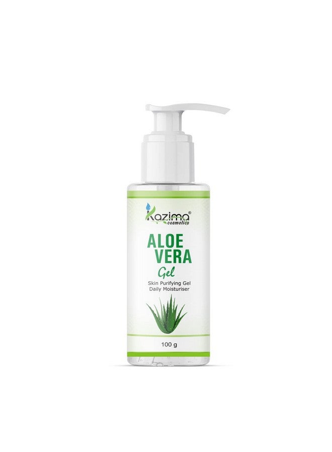 KAZIMA Aloe Vera Gel Raw - 100% Pure Natural Gel - Ideal For Skin Treatment, Face, Acne Scars, Hair Care, Moisturizer & Dark Circles (100 Gram)  - Image 1