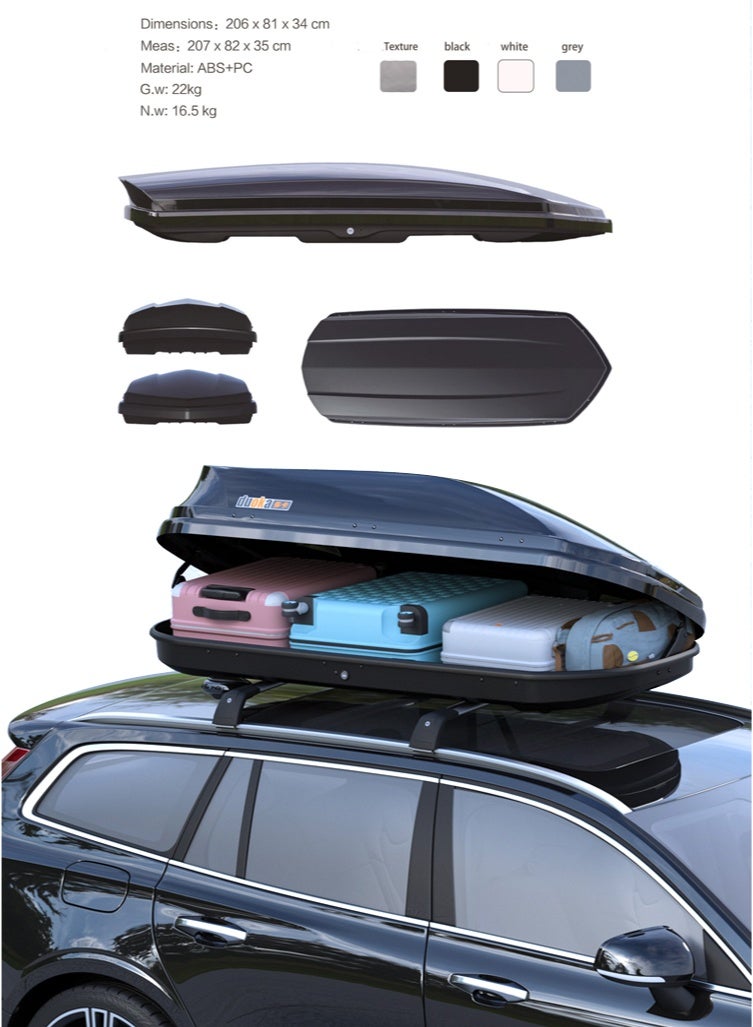 JiuAn Roof luggage compartment, ultra-thin large capacity SUV, car mounted roof box, travel box, luggage rack, General Motors roof cargo transport box, car organizer travel box - Image 3