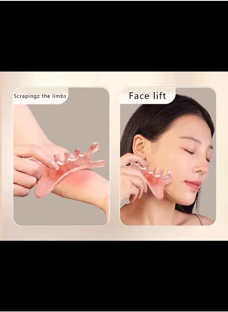 rocooart Four-in-one Multifunctional Resin Massage Comb, Head Clearing Meridians, Face, Eyes, Nose Scraping, Massage Comb for Men and Women  - Image 4