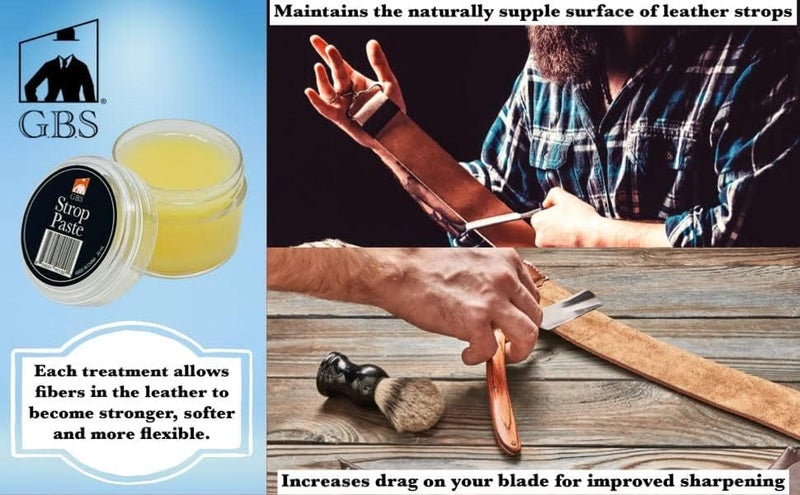 G.B.S Leather Stop Conditioning Paste Professional Sharpening Leather Balm, Pack of 2 - Image 3