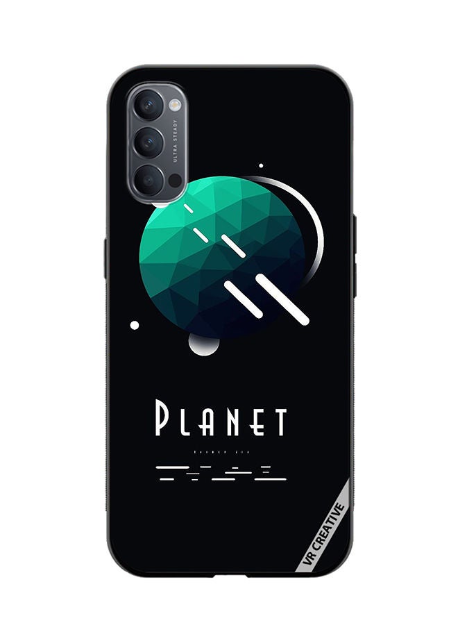 VR CREATIVE Protective Case Cover For Oppo Reno4 Pro 5G Planet Design Multicolour - Image 1