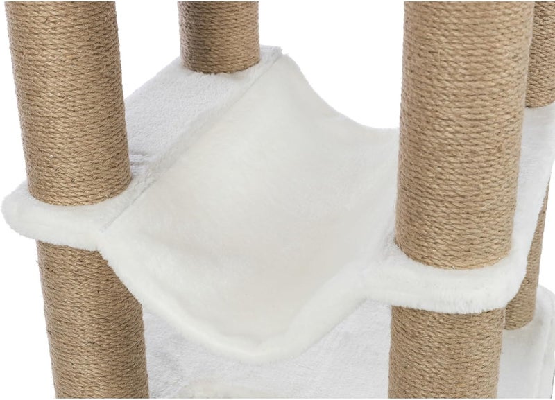 TRIXIE Lucano XXL 43in Cat Tower Sisal Scratching Posts Cat Tree with Plush Condo Cushions Dangling Cat Toys Brown - Image 4