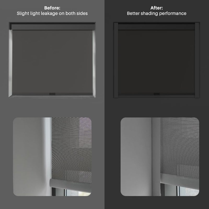 Blindify Light Blockers Blackout Side Tracks, PVC Blackout Side Strips for Window Shades and Blinds, Light Blocking Strips for Bedroom 2 Pcs(White, 58") - Image 2