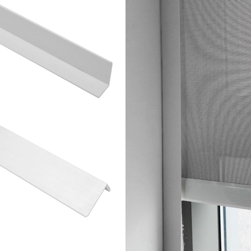 Blindify Light Blockers Blackout Side Tracks, PVC Blackout Side Strips for Window Shades and Blinds, Light Blocking Strips for Bedroom 2 Pcs(White, 58") - Image 1