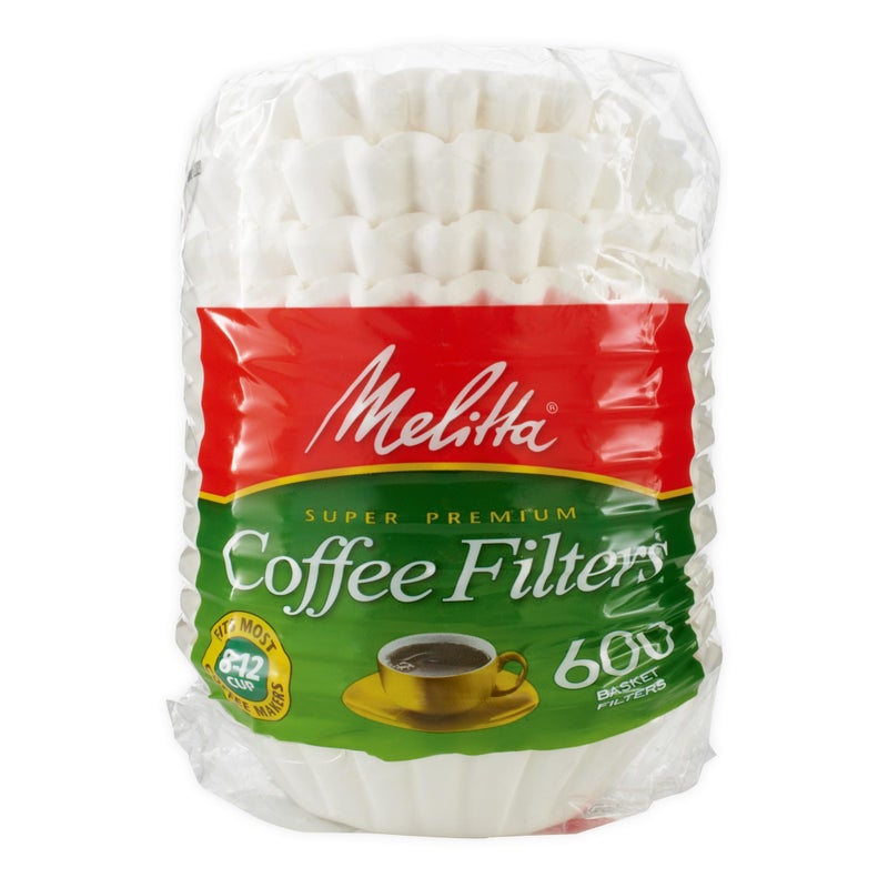 Melitta Basket Coffee Filter - White, 8-12 Cup, 600 Count - Image 1