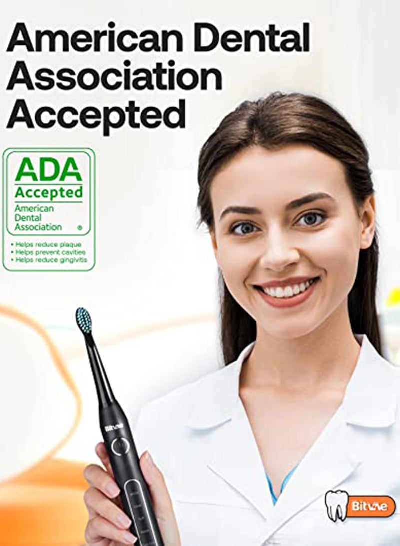 Bitvae Electric Toothbrush for Adults - Ultrasonic Electric Toothbrushes with 6 Brush Heads ,Accepted Power Rechargeable Toothbrush with 5 Modes, Smart Timer - Image 3